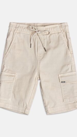 Bermuda Youccie Cargo Em Sarja Bege