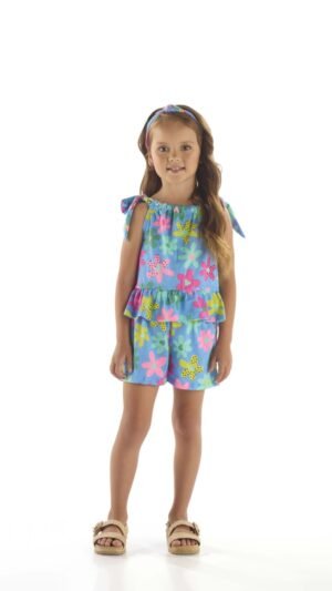 Conjunto Up Baby Menina Estampado Floral