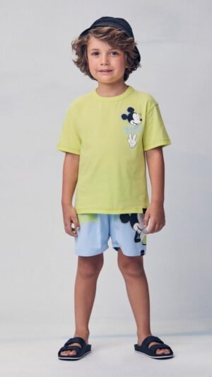 Conjunto Youccie Mickey Amarelo E Azul