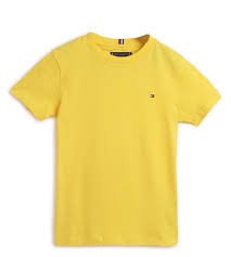 Camiseta Tommy Kids Amarela Essential Cotton Tee