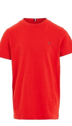 Camiseta Tommy Kids Vermelha Essential Cotton Tee